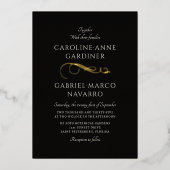 Invitation En Aluminium Calligraphie Script Mariage Romantique (Recto)