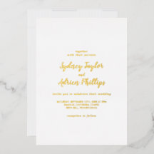 Calligraphie simple Gold Back Mariage Décontracté 