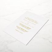 Invitation En Aluminium Calligraphie simple Or Mariage traditionnel (Rotation)