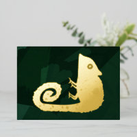 Caméléon vert mignon