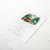 Invitation En Aluminium Camping Baby Bear in the Woods Baby shower (Rotation)