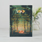 Invitation En Aluminium Camping Bonfire S'mores Fête d'anniversaire (Debout devant)