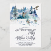 Invitation En Aluminium Canards Forêt forestière Nature 40e fête d'anniver (Recto)