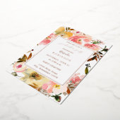Invitation En Aluminium Candy Pink & Jaune Floral Graduation Party (Rotation)