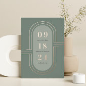Invitation En Aluminium Capsule temps | Modern Deco Foil Enregistrer la ca