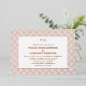 Invitation En Aluminium Carnaby Confetti Rose Mariage blanc or (Debout devant)