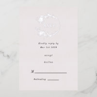 Carton de réponse RSVP à motif floral luxueux