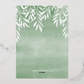 Invitation En Aluminium Carton d'invitation de douche de mariée botanique (Verso)