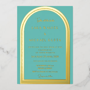 Invitation En Aluminium Carton d'invitation de mariage à arc classique sar