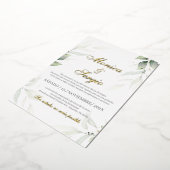 Invitation En Aluminium Carton d'invitation de mariage à la verdure élégan (Rotation)