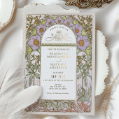 Invitation En Aluminium Carton d'invitation de mariage Art nouveau élégant