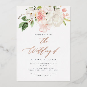 Invitation En Aluminium Carton d'invitation de mariage de printemps floral