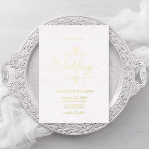 Invitation En Aluminium Carton d'invitation de mariage élégant avec feuill