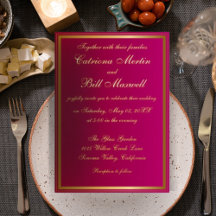 Carton d'invitation de mariage élégant classique a