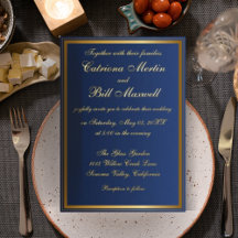 Carton d'invitation de mariage élégant classique a