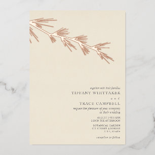 Invitation En Aluminium Carton d'invitation de mariage en feuille d'or ave