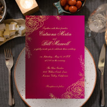 Carton d'invitation de mariage floral élégant avec