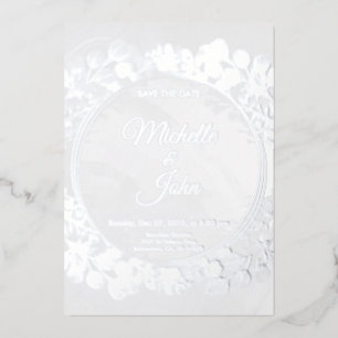 Invitation En Aluminium Carton d'invitation de mariage Floral Signature Gr