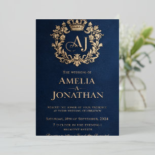 Invitation En Aluminium Carton d'invitation de mariage royal de luxe – Ble