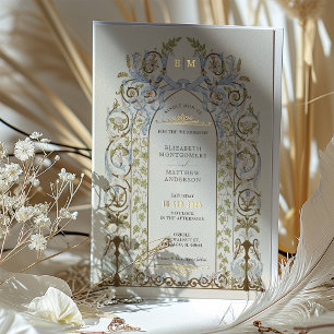 Invitation En Aluminium Carton d'invitation de mariage royal floral victor