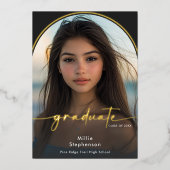 Invitation En Aluminium Carton d'invitation de remise de diplômes moderne (Recto)