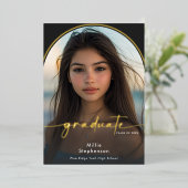 Invitation En Aluminium Carton d'invitation de remise de diplômes moderne (Debout devant)