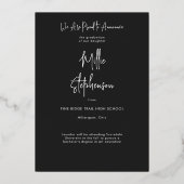 Invitation En Aluminium Carton d'invitation de remise de diplômes moderne (Verso)