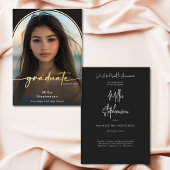 Invitation En Aluminium Carton d'invitation de remise de diplômes moderne