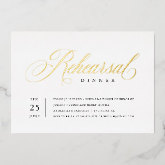 Invitation En Aluminium Carton d'invitation élégant pour dîner de répétiti