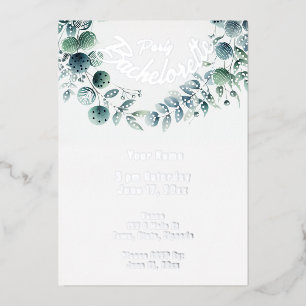 Invitation En Aluminium Carton d'invitation en feuille de eucalyptus botan