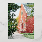 Invitation En Aluminium Carton d'invitation en feuille métallique à bordur (Verso)