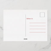 Invitation En Aluminium Carton d'invitation en feuille métallisée pour fêt (Verso)