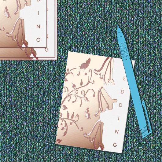 Invitation En Aluminium Carton d'invitation en papier métallisé Bluebells