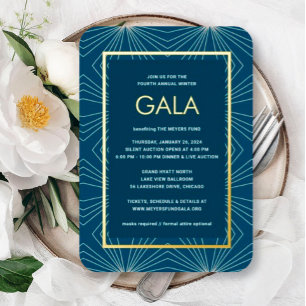 Invitation En Aluminium Carton d'invitation Gala Ciel Stellaire en feuille