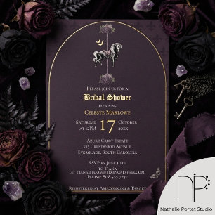 Invitation En Aluminium Carton d'invitation gothique à cheval de carrousel