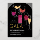 Invitation En Aluminium Carton d'invitation moderne pour un gala (Recto)