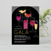 Invitation En Aluminium Carton d'invitation moderne pour un gala (Debout devant)