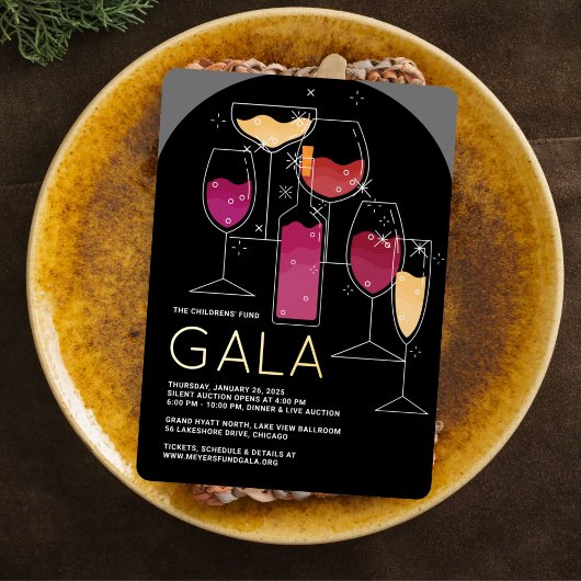 Invitation En Aluminium Carton d'invitation moderne pour un gala