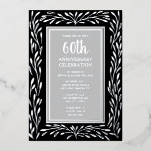 Invitation En Aluminium Cartons d'invitation pour les 60 ans de mariage No