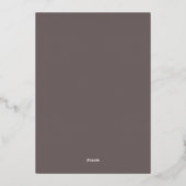 Invitation En Aluminium Cascade de Chocolat Tulipe (Verso)