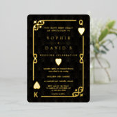 Invitation En Aluminium Casino glamour Las Vegas Poker Mariage Real (Debout devant)