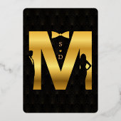 Invitation En Aluminium Casino glamour Las Vegas Poker Mariage Real (Verso)