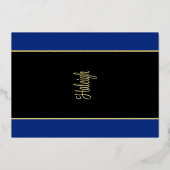 Invitation En Aluminium Casquette, Diplôme & Etoiles, Royal Blue, Black &  (Verso)