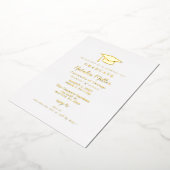 Invitation En Aluminium Casquette d'or Graduation simple (Rotation)