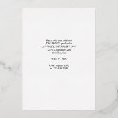 Invitation En Aluminium Casquette photo Black Gold moderne (Verso)