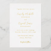 Invitation En Aluminium Cassidy Mariage traditionnel élégant (Recto)