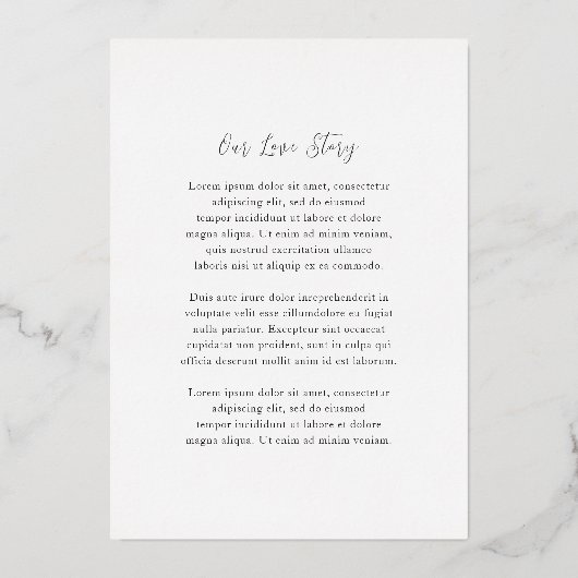 Invitation En Aluminium Cassidy Traditionnel Mariage élégant Enregistrer l (Verso)