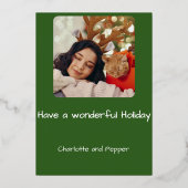 Invitation En Aluminium Cat Christmas Tree Perfect Holiday Card (Verso)