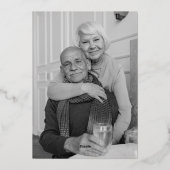 Invitation En Aluminium Célébration de 60 ans de mariage avec une élégance (Verso)