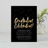 Invitation En Aluminium Célébration de diplôme confetti amusant (Debout devant)